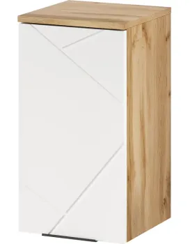 Závěsná koupelnová skříňka Mazi 71 30 cm dub Wotan/bílá