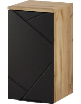 Závěsná koupelnová skříňka Mazi 71 30 cm dub Wotan/černá