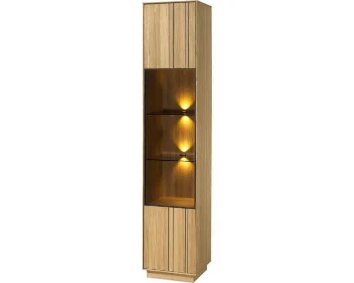 Vitrína s LED osvětlením Join 40 cm z masivu dub přírodní