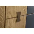 TV stolek Minura 25 195 cm z masivu dub přírodní/grafit
