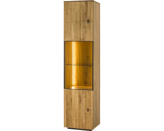 Vitrína s LED osvětlením Minura 10 45 cm z masivu dub přírodní