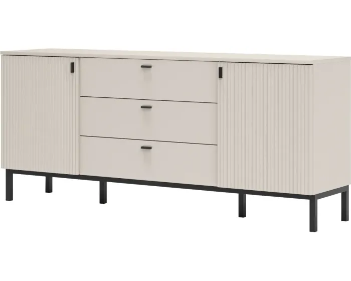 Komoda Korfu 03 167 cm kašmír/černý