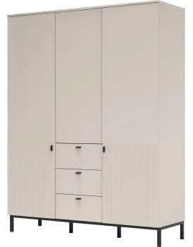 Šatní skříň Korfu 70 156 cm kašmírová/černá