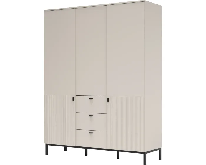 Šatní skříň Korfu 70 156 cm kašmírová/černá