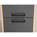 Závěsná vysoká koupelnová skříňka Sintra 800 35 cm dub Artisan/grafit