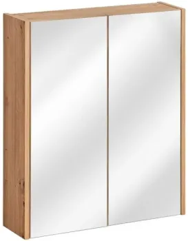 Závěsná koupelnová skříňka se zrcadlem Sintra 840 60 cm dub Artisan