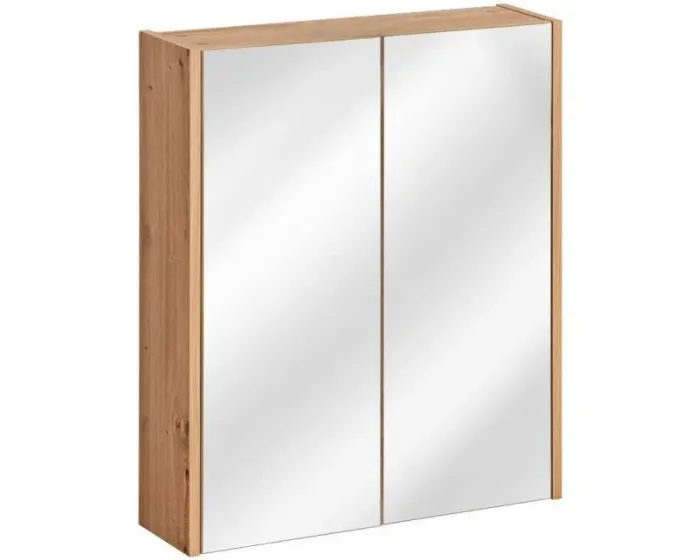 Závěsná koupelnová skříňka se zrcadlem Sintra 840 60 cm dub Artisan