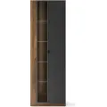 Vitrína s LED osvětlením Radium 11 68 cm ořech Columbia/černá