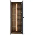Vitrína s LED osvětlením Radium 11 68 cm ořech Columbia/černá