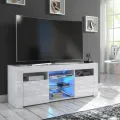 TV stolek Puzzo 120 cm bílý lesk