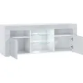 TV stolek Puzzo 120 cm bílý lesk