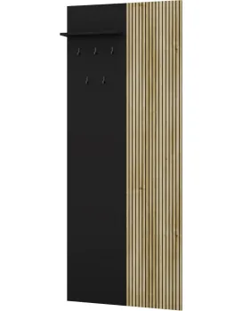 Předsíňový věšák Wenis 01 72 cm černý/dub Karlstad