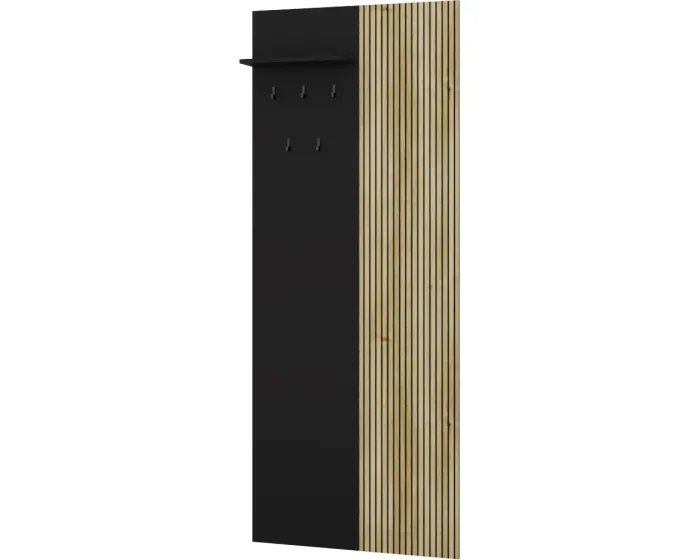 Předsíňový věšák Wenis 01 72 cm černý/dub Karlstad