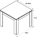 Rozkládací jídelní stůl Golden 02 90/180 cm borovice bílá