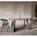 Rozkládací jídelní stůl Belagio 110/160 cm černý/dub Halifax