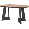 Rozkládací jídelní stůl Belagio 110/160 cm černý/dub Halifax
