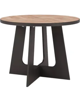 Rozkládací jídelní stůl Belagio 110/160 cm černý/dub Halifax