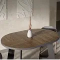 Rozkládací jídelní stůl Belagio 110/160 cm černý/dub Lefkas tmavý