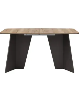 Jídelní rozkládací stůl Monza 156/206 cm černý/dub Halifax