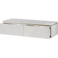 Závěsná skříňka pod umyvadlo Letto 01 120 cm bílý mramor/zlatá