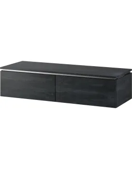 Závěsná skříňka pod umyvadlo Letto 01 120 cm černý beton
