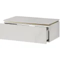 Závěsná skříňka pod umyvadlo Letto 02 80 cm bílý mramor/zlatá