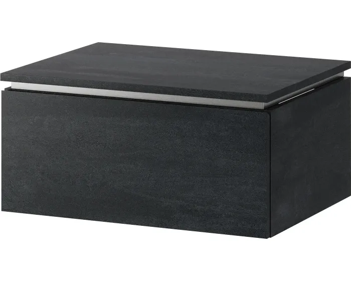 Závěsná skříňka pod umyvadlo Letto 03 60 cm černý beton