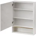 Závěsná koupelnová skříňka Letto 04 60 cm bílý mramor/zlatá
