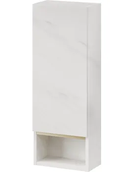 Závěsná koupelnová skříňka Letto 05 30 cm bílý mramor/zlatá
