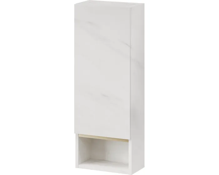 Závěsná koupelnová skříňka Letto 05 30 cm bílý mramor/zlatá