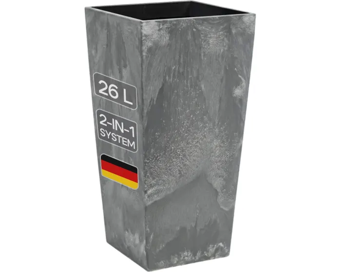 Květináč s vkladem Concreto 26 L šedý beton