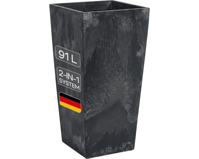 Květináč s vkladem Concreto 91 L antracitový