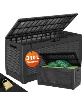 Zahradní úložný box Matubo I 310 L antracitový