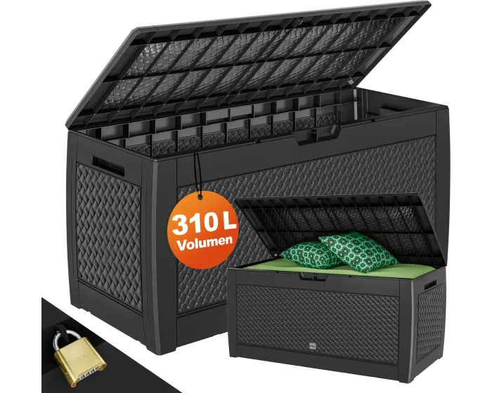 Zahradní úložný box Matubo I 310 L antracitový