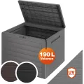 Zahradní úložný box Lilla 190 L šedý