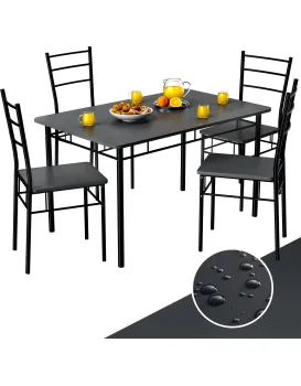 Jídelní set Kenneth antracitový