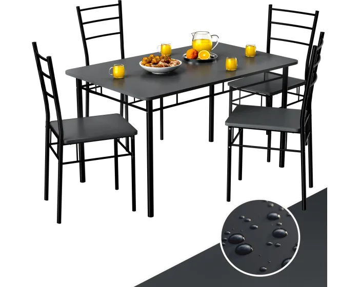 Jídelní set Kenneth antracitový