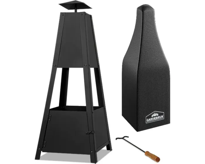 Zahradní ohniště Pyramid 102 cm černé