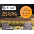 Sada zahradního nábytku pro 2 osoby Seaf polyratan šedá II