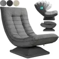 Skládací designové relaxační křeslo Jerrick šedé
