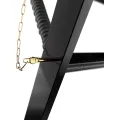 Zahradní lavice Hyro 176 cm polyratan černá/krémová
