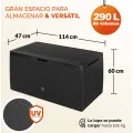 Zahradní úložný box Ratos 290 L antracitový