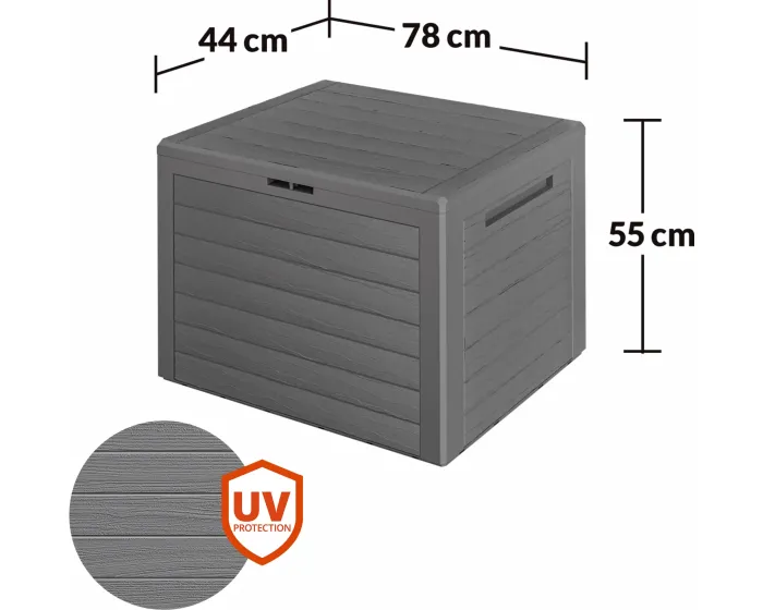 Zahradní úložný box Lilla 190 L šedý