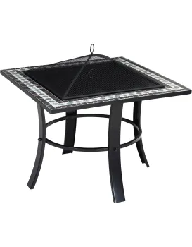 Zahradní ohniště Mosai 76 cm černé
