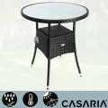 Zahradní stolek Bistra 60 cm polyratan černý