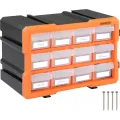Organizér Damir s 12 přihrádkami černý/oranžový