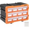 Organizér Damir s 12 přihrádkami černý/oranžový