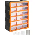 Organizér Damir s 18 přihrádkami černý/oranžový