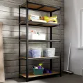 Dílenský regál Nook 90x180 cm černý/hnědý