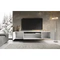Závěsný TV stolek NEMIO 200 cm černý/bílý